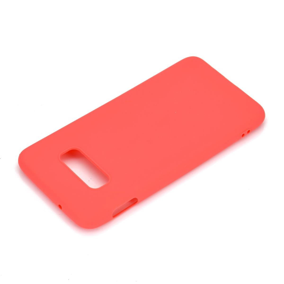 Hülle für Samsung Galaxy S10e Handyhülle Silikon Case Schutzhülle matt Rot