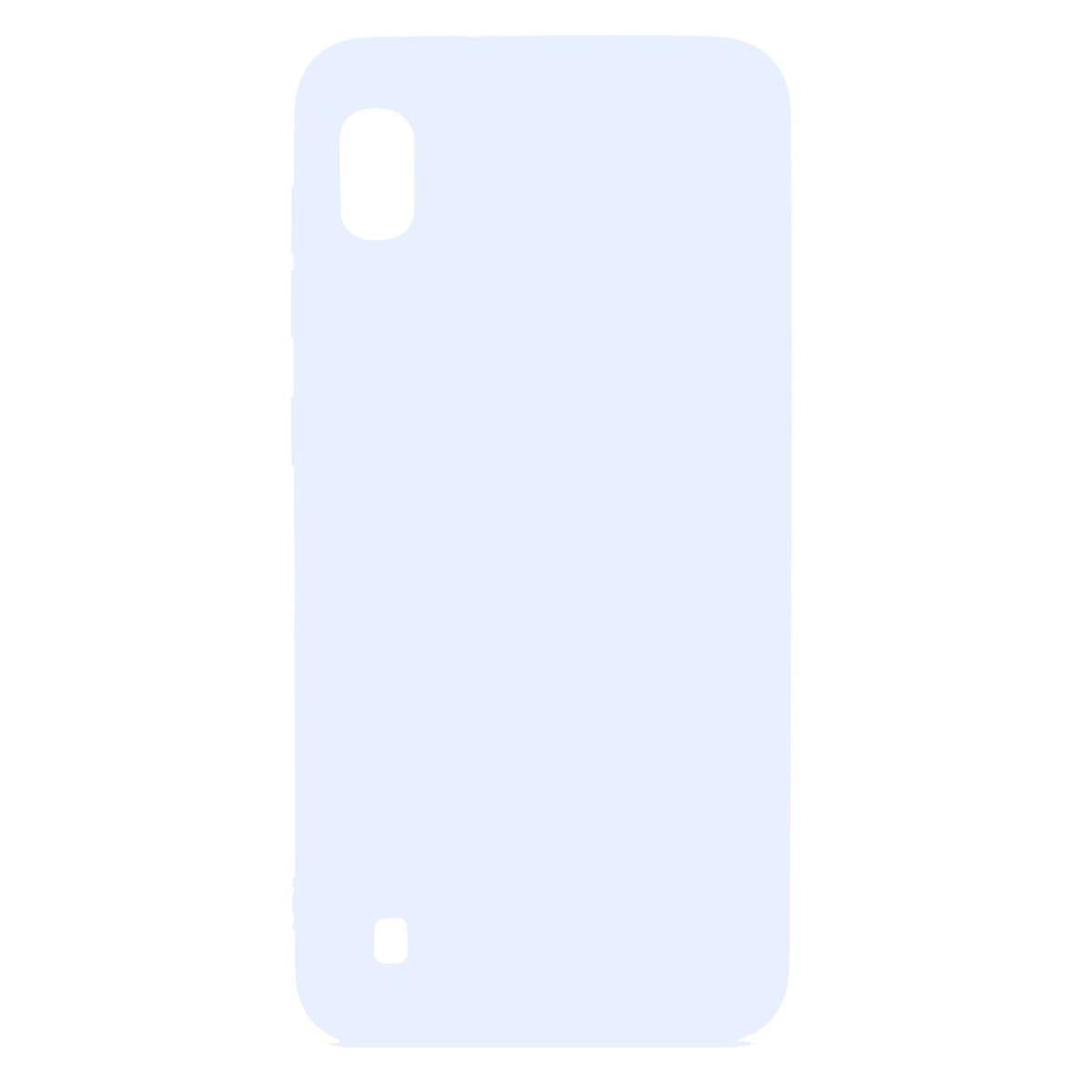 Hülle für Samsung Galaxy A10 Silikon Cover Bumper Schutzhülle Case matt weiß