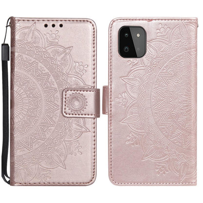 Hülle für Samsung Galaxy A22 5G Handyhülle Flip Case Cover Etui Mandala Rosegold