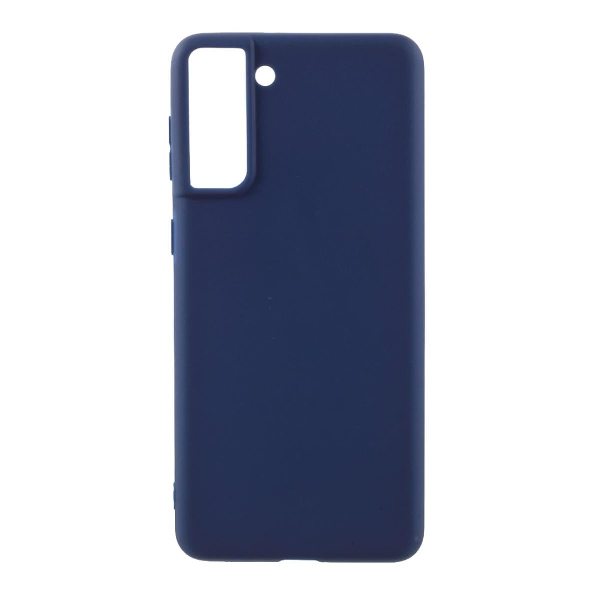 Hülle für Samsung Galaxy S21 5G Handyhülle Silikon Case Cover Schutzhülle Bumper Matt Blau