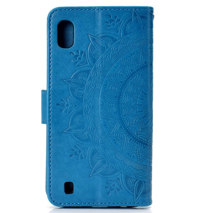Hülle für Samsung Galaxy A10 Handyhülle Schutz Tasche Flip Case Etui Cover Mandala Blau