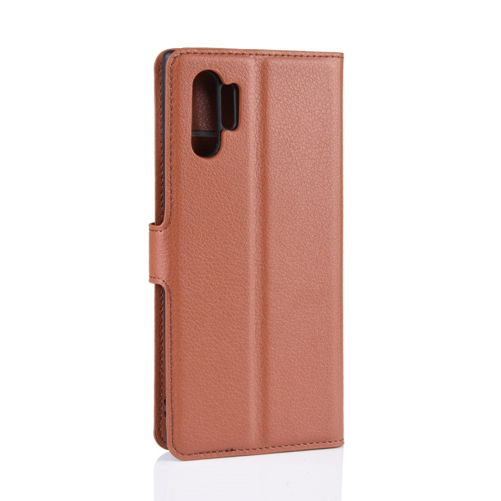 Hülle für Samsung Galaxy Note10+ (5G) Handyhülle Flip Case Etui Cover Braun