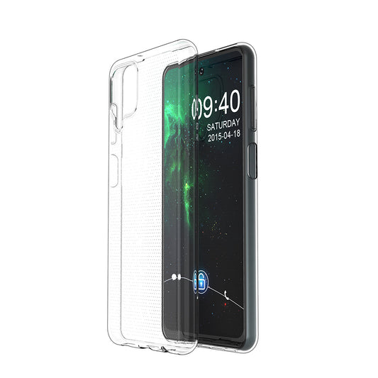 Hülle für Samsung Galaxy A42 5G Handyhülle Silikon Cover Case Bumper klar