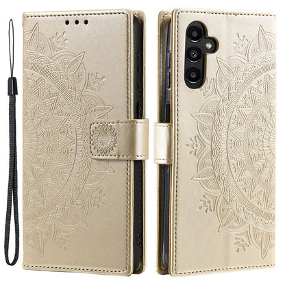 Hülle für Samsung Galaxy A34 5G Handyhülle Flip Case Cover Etui Mandala Gold