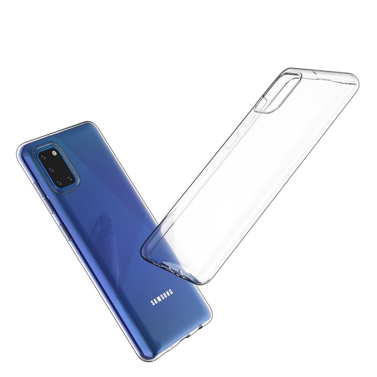 Hülle für Samsung Galaxy A31 Handyhülle Silikon Cover Case Bumper Transparent