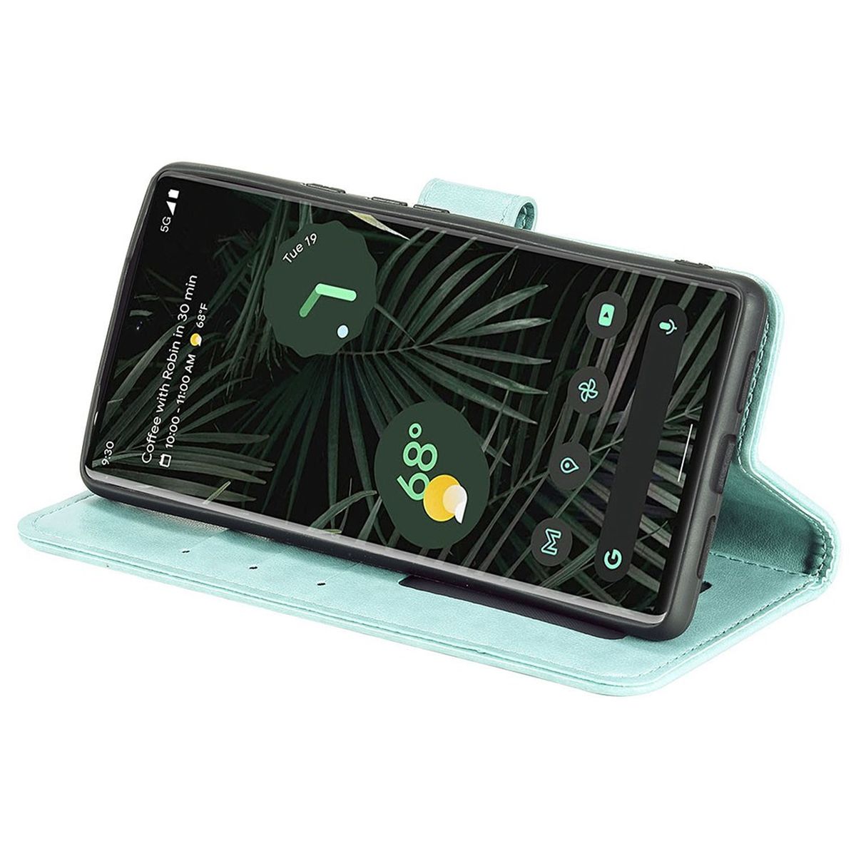 Hülle für Google Pixel 7 Handyhülle Flip Case Cover Schutzhülle Mandala Grün