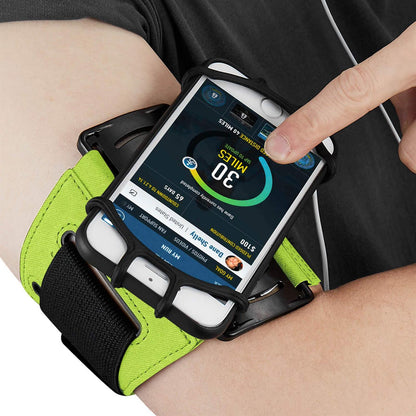 Sport Lauf Armband für Smartphones 4,0 - 7,0 Zoll Fitness Universal Grün