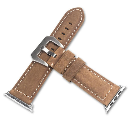 Leder Armband für Apple Watch 49/45/44/42mm Band Series Ultra/8/7/6/SE/5/4 braun