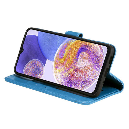 Hülle für Samsung Galaxy A23 Handyhülle Flip Case Cover Schutzhülle Mandala Blau