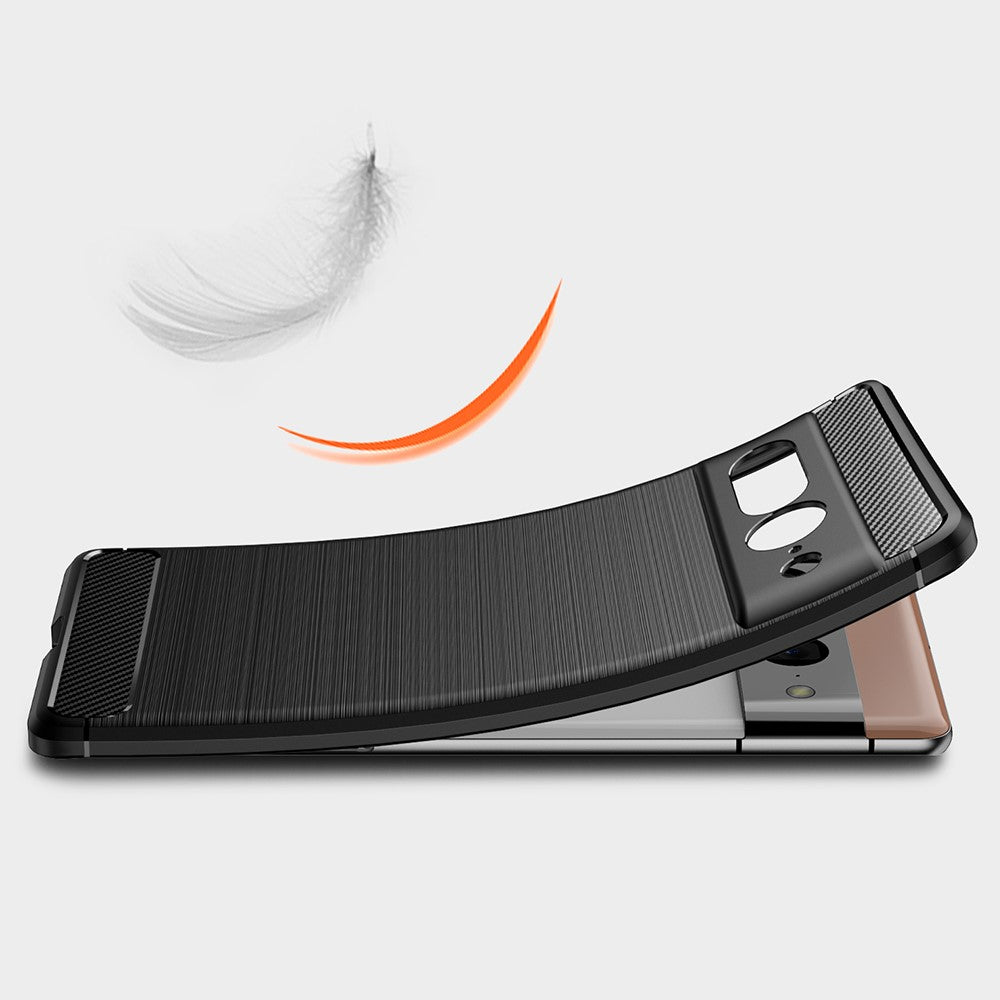 Hülle für Google Pixel 7 Pro Handyhülle Silikon Case Bumper Cover Carbonfarben