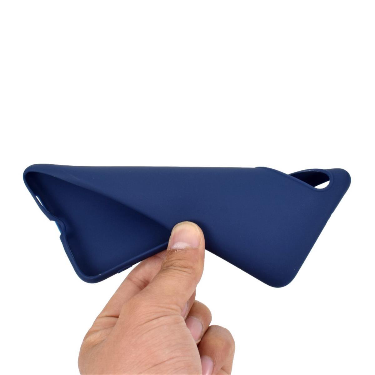 Hülle für Samsung Galaxy A50/A30s Handyhülle Silikon Case Cover Handytasche matt blau
