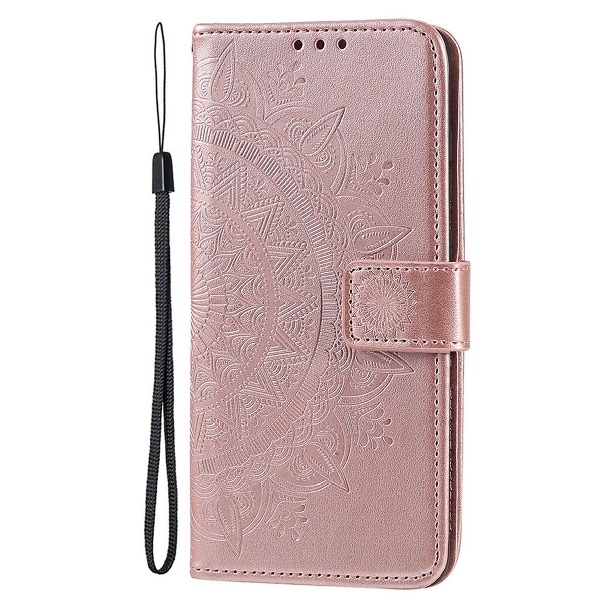 Hülle für Apple iPhone 14 Plus Handyhülle Flip Case Handy Cover Mandala Rosegold