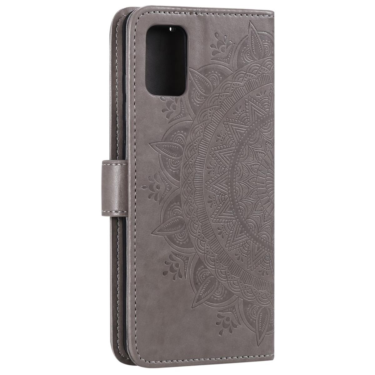 Hülle für Samsung Galaxy A51 Handyhülle Flip Case Schutzhülle Cover Mandala Grau