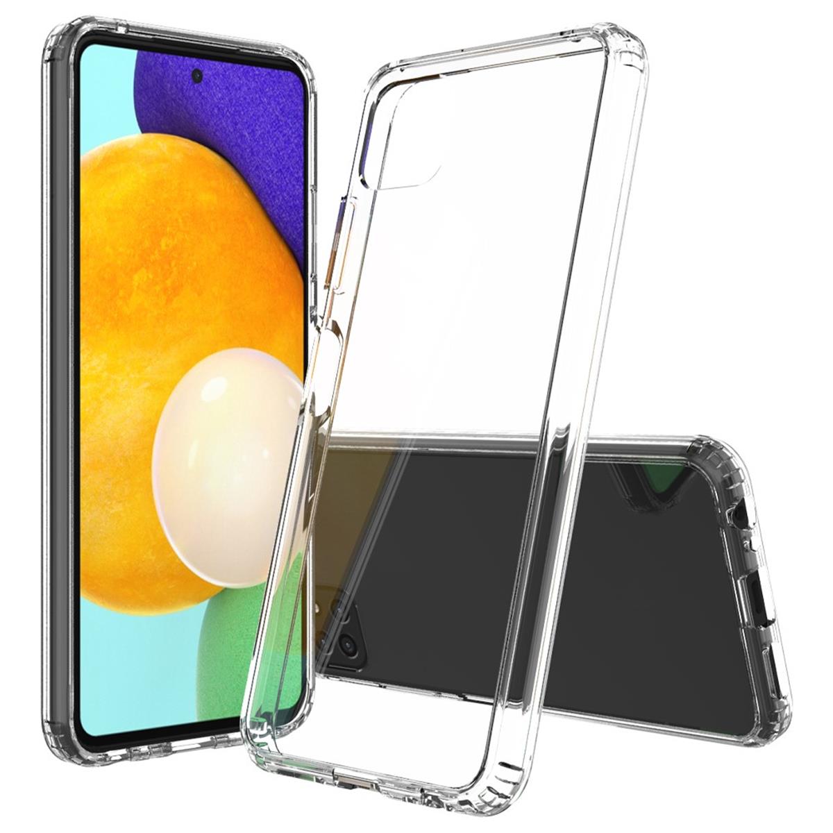 Hülle für Samsung Galaxy A22 5G Handyhülle Hybrid Silikon Case Bumper Cover Klar