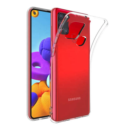 Hülle für Samsung Galaxy A21s Handyhülle Silikon Cover Case Bumper Transparent