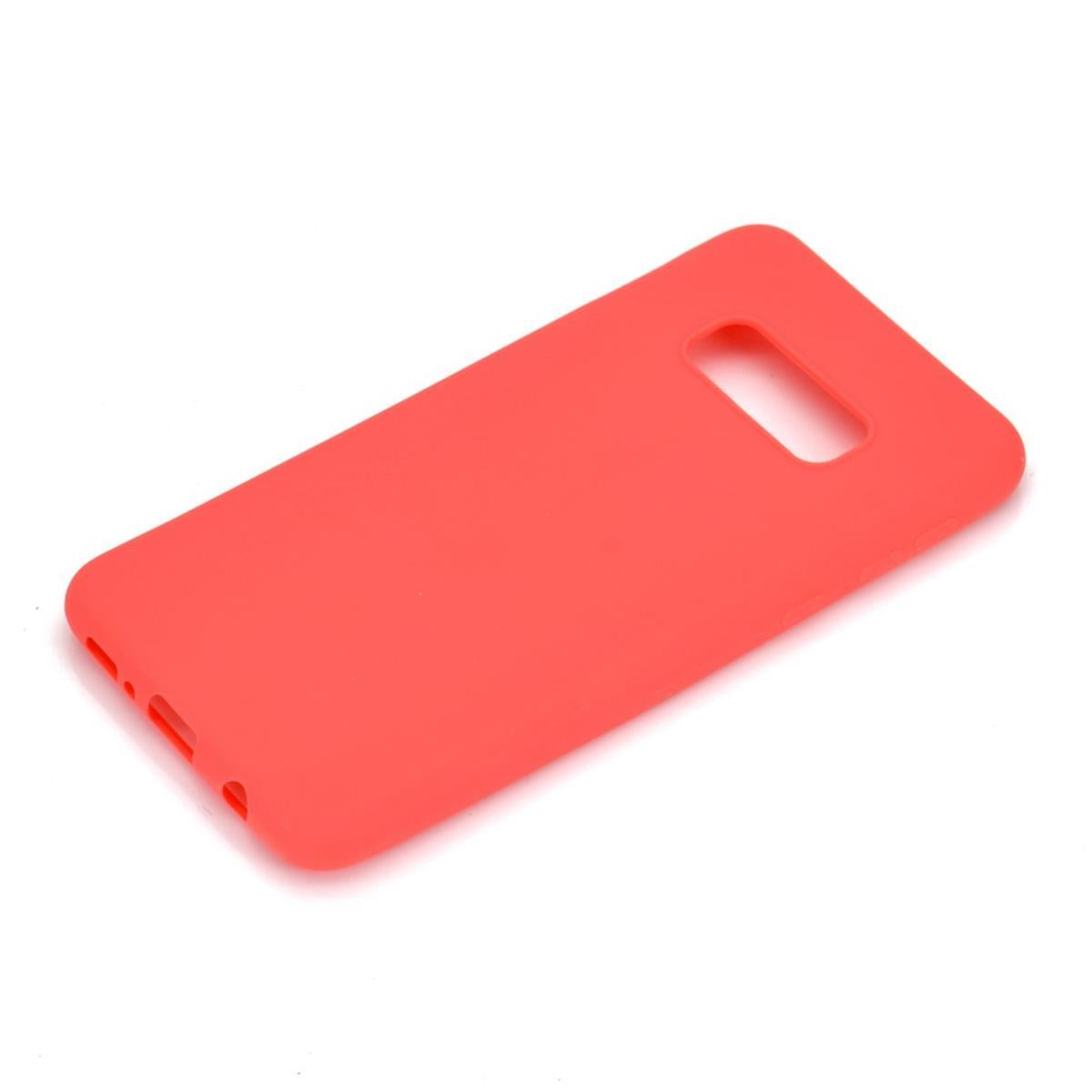 Hülle für Samsung Galaxy S10e Handyhülle Silikon Case Schutzhülle matt Rot