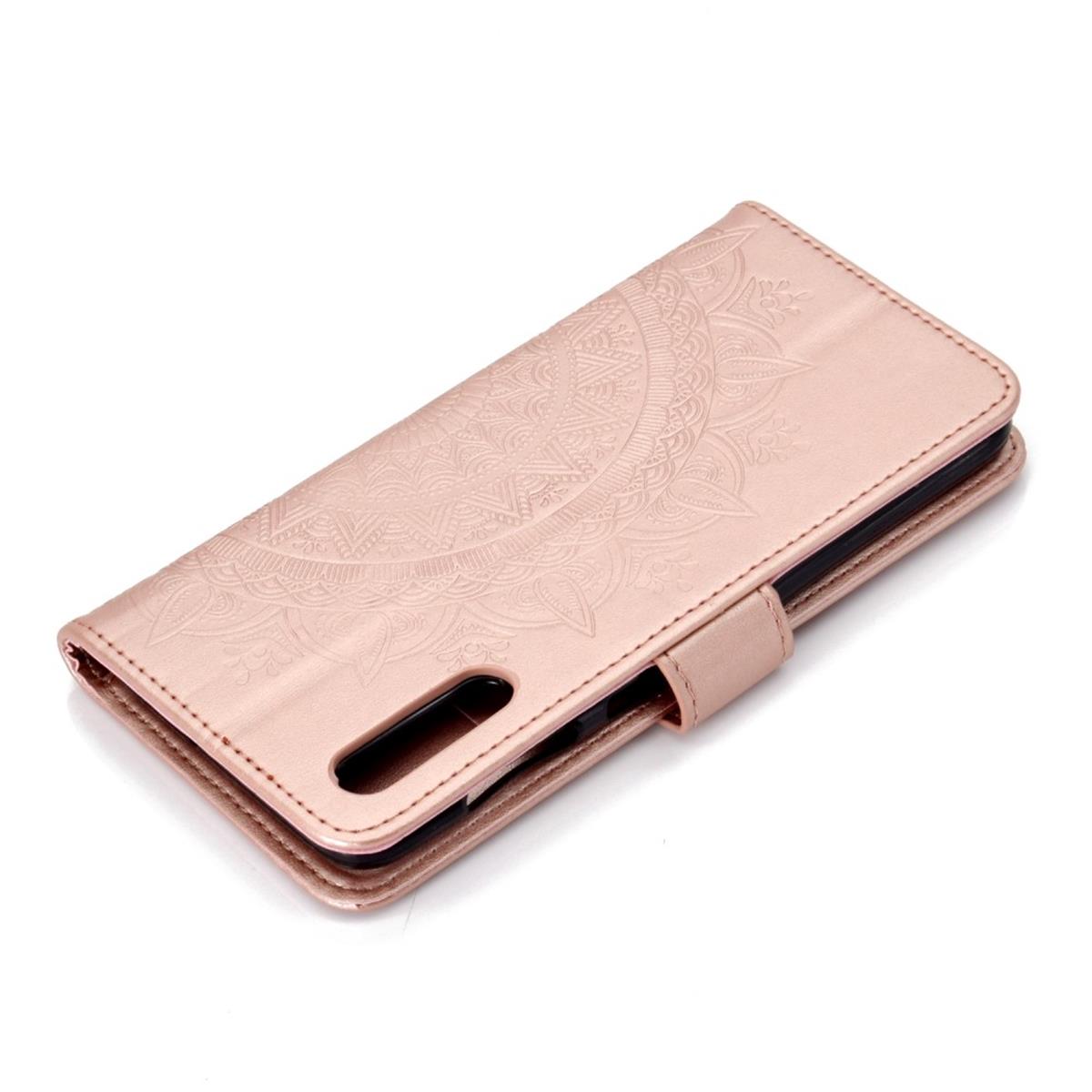 Hülle für Samsung Galaxy A70 Handyhülle Schutz Tasche Case Etui Cover Mandala Rosegold