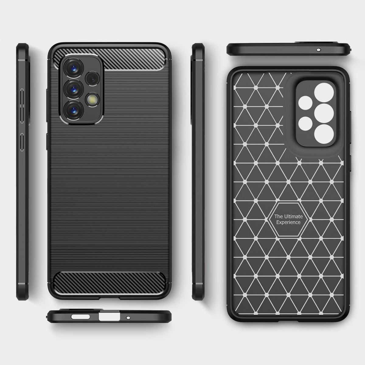 Hülle für Samsung Galaxy A33 5G Handyhülle Silikon Case Cover Carbonfarben
