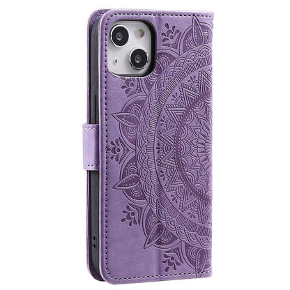Hülle für Apple iPhone 14 Handyhülle Flip Cover Handy Tasche Case Mandala Lila
