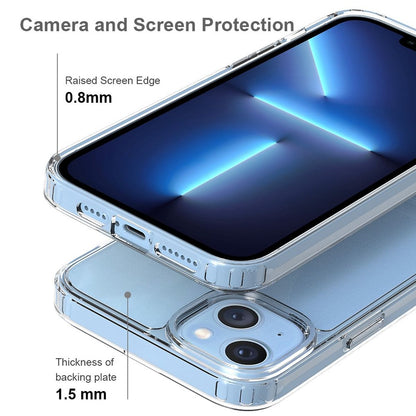 Hülle für Apple iPhone 14 Plus Handyhülle Case Hybrid Silikon Cover Bumper klar