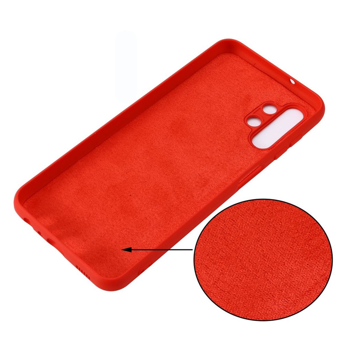 Hülle für Samsung Galaxy A13 4G Handyhülle Silikon Case Cover Bumper Matt Rot