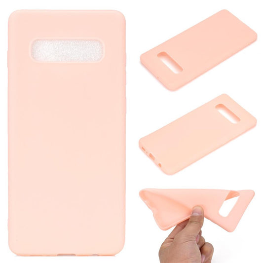 Hülle für Samsung Galaxy S10 Handyhülle Silikon Case Cover Handytasche matt Rosa