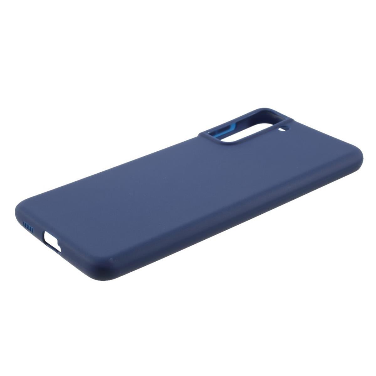 Hülle für Samsung Galaxy S21 FE Handyhülle Silikon Case Cover Bumper Matt Blau