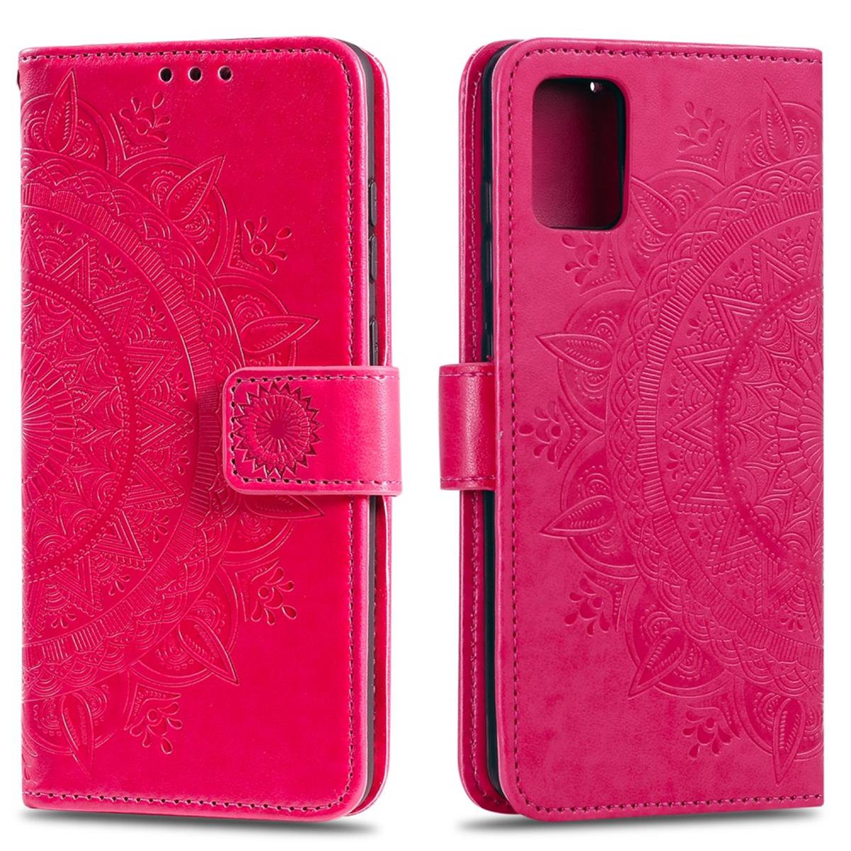 Hülle für Samsung Galaxy A51 Handyhülle Flip Case Schutzhülle Cover Mandala Pink