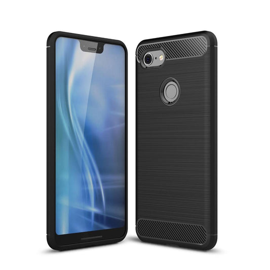 Google Pixel 3 XL Handyhülle Silikon Case Cover Bumper Carbonfarben