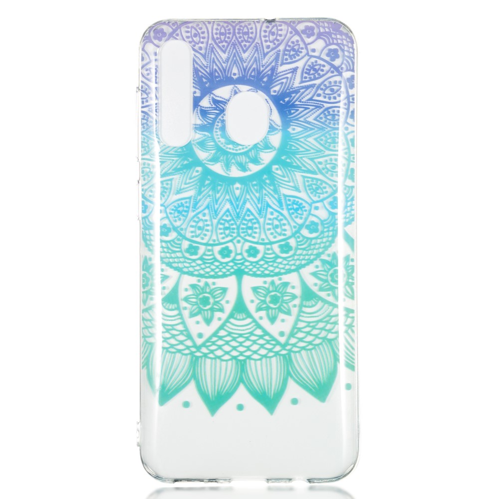 Hülle für Samsung Galaxy A30 Handyhülle Silikon Case Schutzhülle Cover Motiv Mandala blau