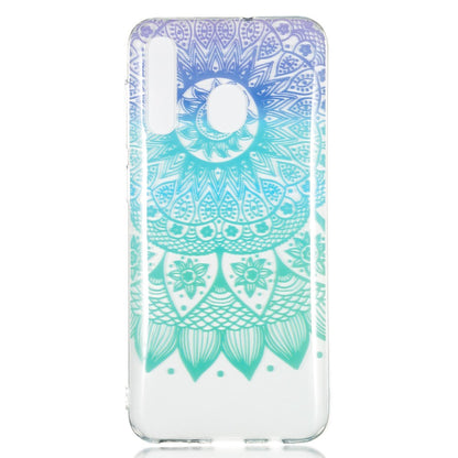 Hülle für Samsung Galaxy A30 Handyhülle Silikon Case Schutzhülle Cover Motiv Mandala blau