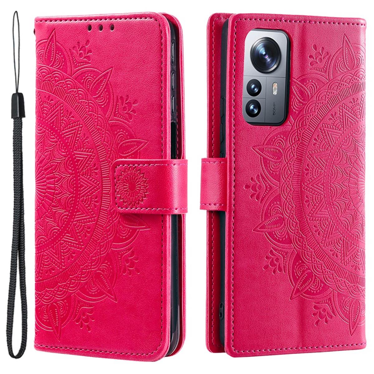 Hülle für Xiaomi 12/12X Handyhülle Flip Case Cover Tasche Etui Mandala Pink