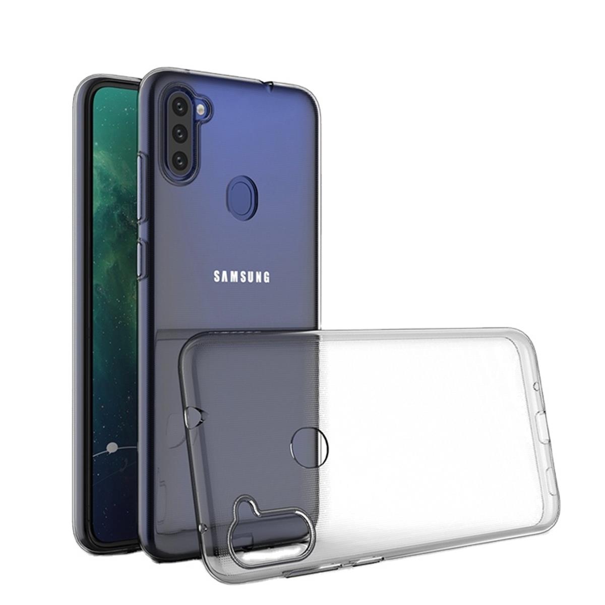 Hülle für Samsung Galaxy M11/A11 Handyhülle Silikon Cover Schutzhülle Case Bumper klar