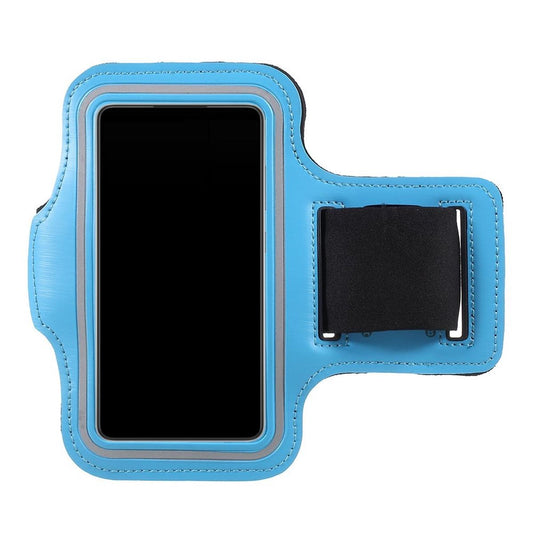 Universal Sport Armband Handy Tasche für Smartphones von 4,5" bis 5,85" Hellblau