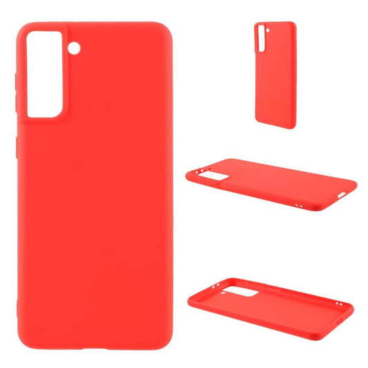 Hülle für Samsung Galaxy S21 5G Handyhülle Silikon Case Cover Schutzhülle Tasche Matt Rot