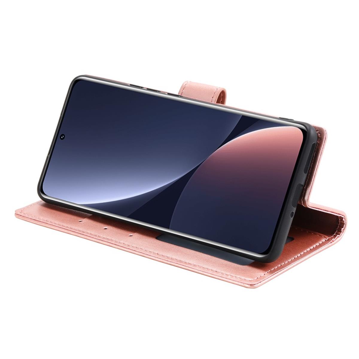Hülle für Xiaomi 12 Pro Handyhülle Flip Case Cover Tasche Etui Mandala Rosegold