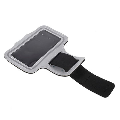 Universal Sport Armband Handy Tasche für Smartphones von 4,5" bis 5,85" Silber