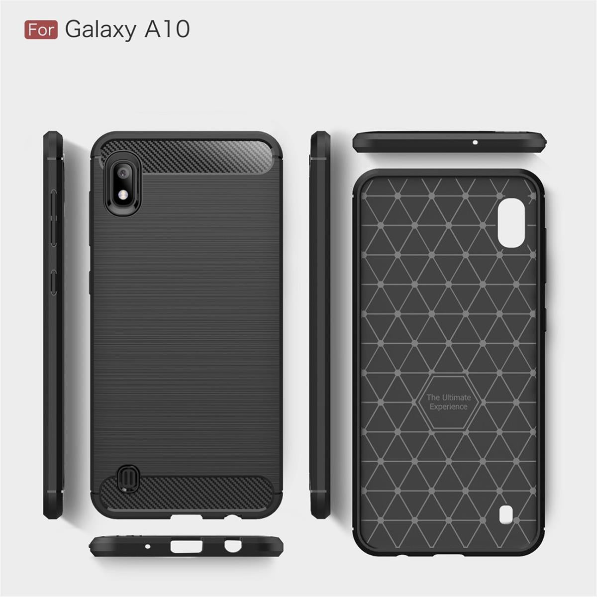 Hülle für Samsung Galaxy A10 Handyhülle Schutzhülle Silikon Case Carbon farben