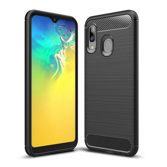 Hülle für Samsung Galaxy A20e Handyhülle Schutzhülle Silikon Case Carbon farben