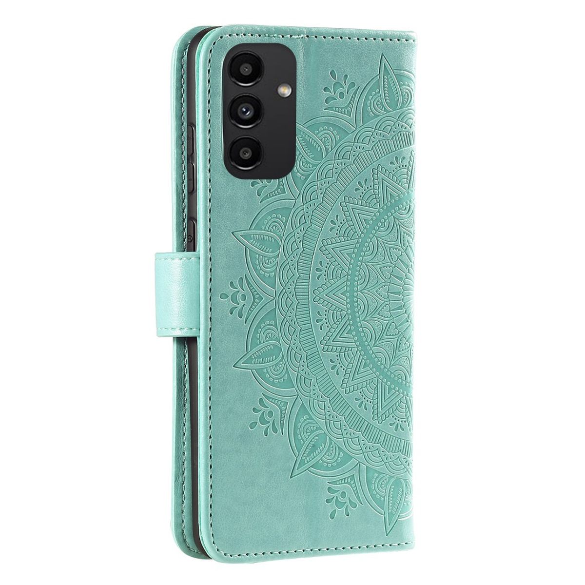 Hülle für Samsung Galaxy A13 4G Handyhülle Flip Case Cover Tasche Mandala Grün