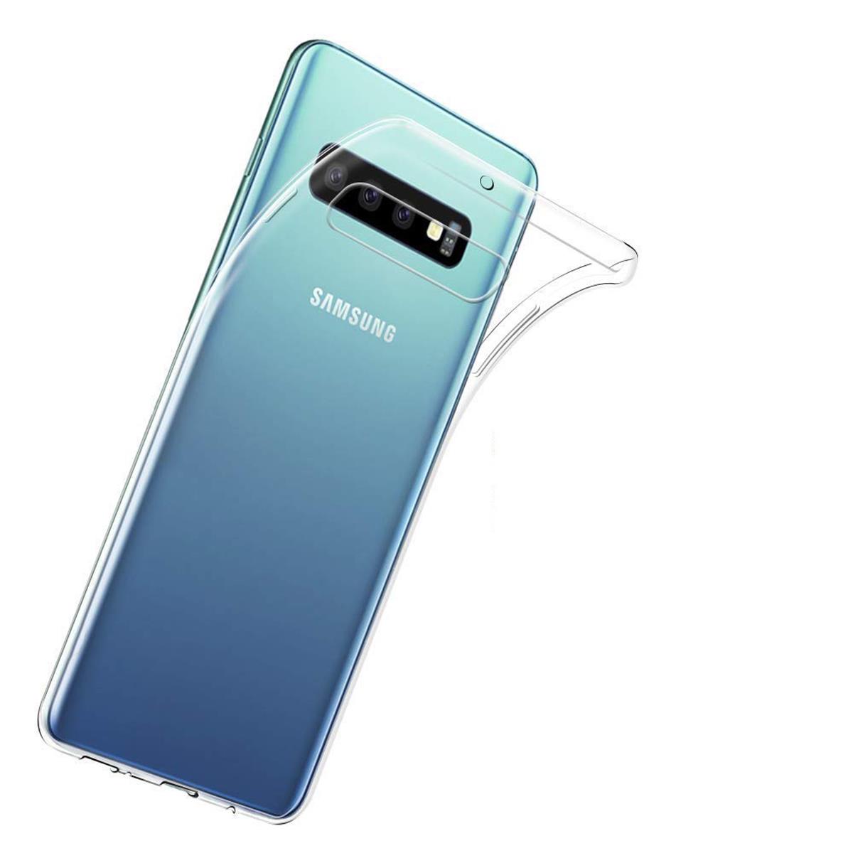 Hülle für Samsung Galaxy S10+ (Plus) Handyhülle Silikon Handy Case Transparent