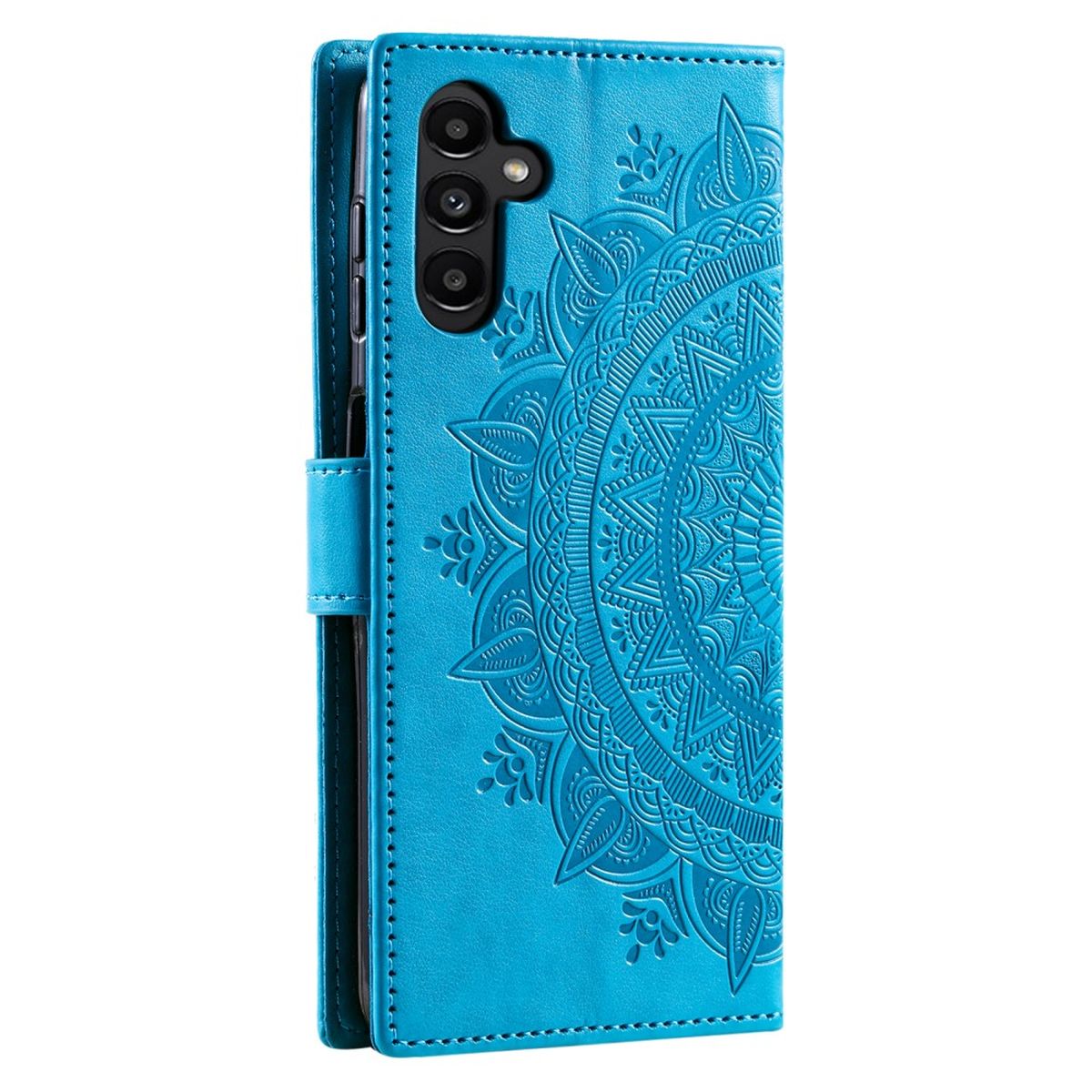 Hülle für Samsung Galaxy A34 5G Handyhülle Flip Case Cover Etui Mandala Blau