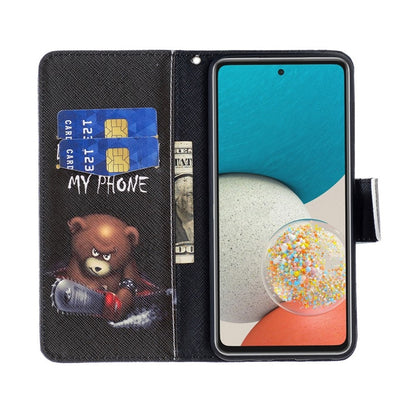 Hülle für Samsung Galaxy A53 Handyhülle Flip Case Cover Etui Tasche Motiv Bär