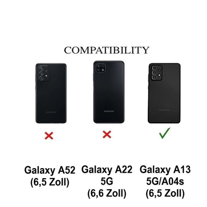 Hülle für Samsung Galaxy A13 5G/A04s Handyhülle Flip Case Cover Mandala Braun