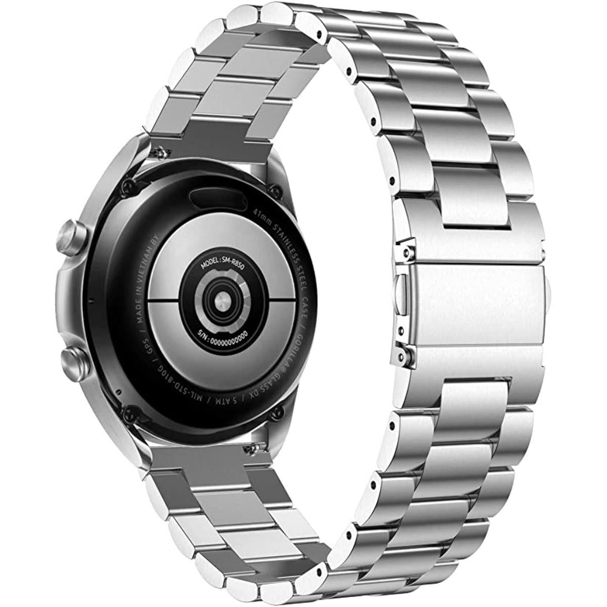Gliederarmband für Samsung Galaxy Watch 6/5/4 Metall 40/42/43/44/46/47mm Silber