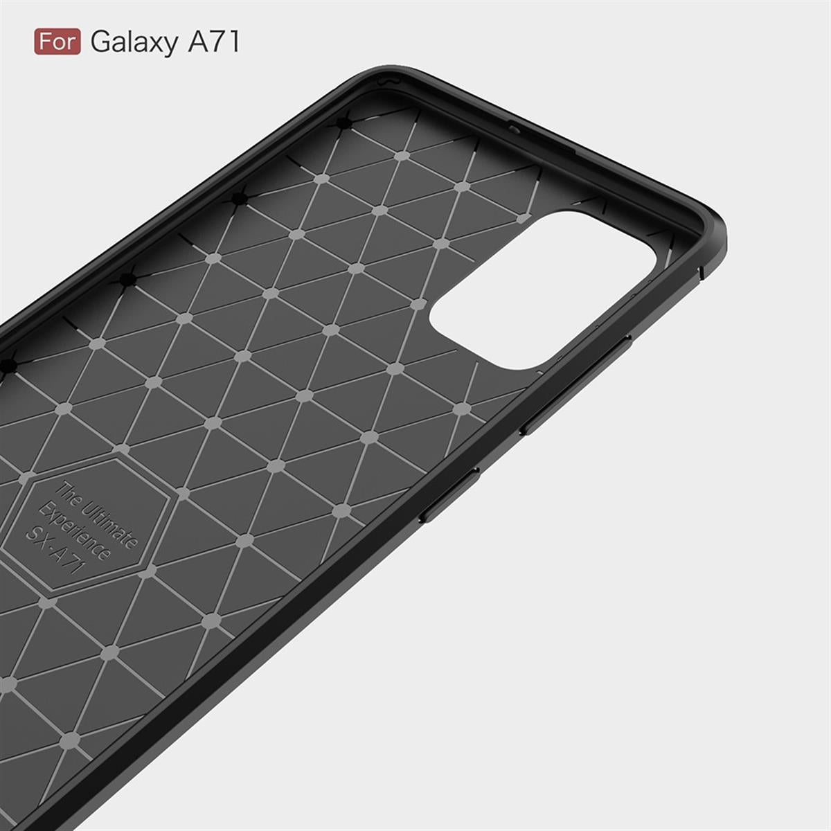 Hülle für Samsung Galaxy A71 Handyhülle Silikon Case Schutzhülle Carbon Farben