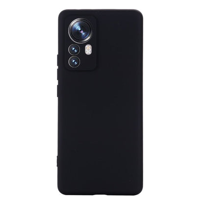 Hülle für Xiaomi 12 Pro Handyhülle Silikon Case Cover Bumper Etui Matt Schwarz