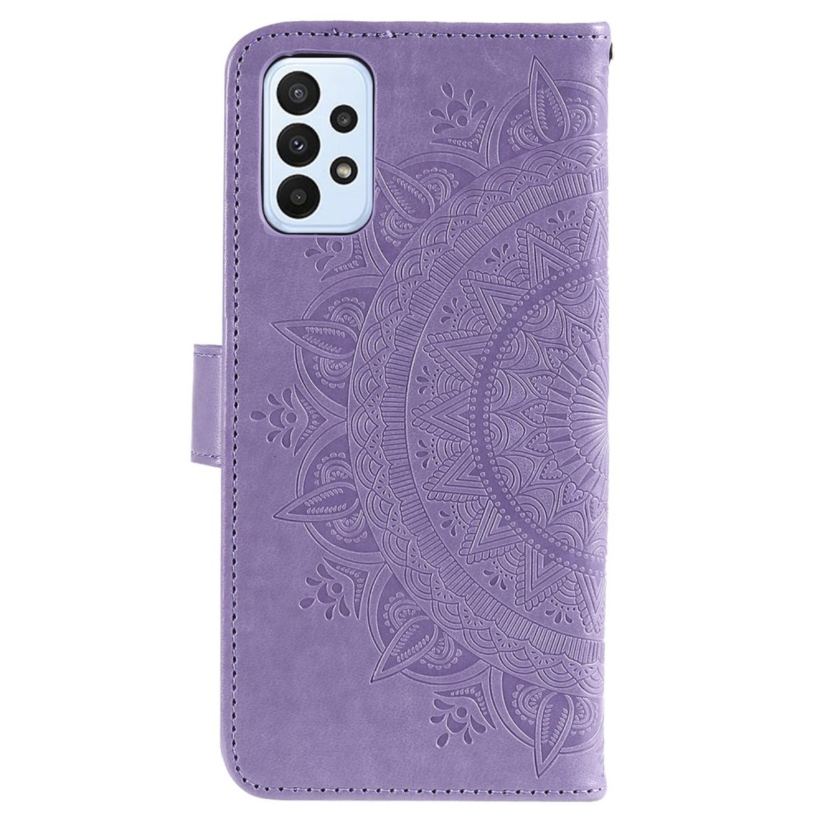 Hülle für Samsung Galaxy A23 Handyhülle Flip Case Cover Schutzhülle Mandala Lila