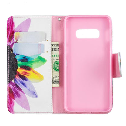 Hülle für Samsung Galaxy S10e Handyhülle Flip Case Schutzhülle Motiv Handyhülle Blume