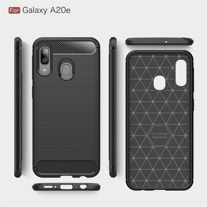 Hülle für Samsung Galaxy A20e Handyhülle Schutzhülle Silikon Case Carbon farben